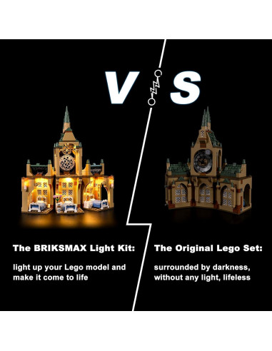 Kit de Iluminación LED BRIKSMAX para Lego 76398 Hogwarts