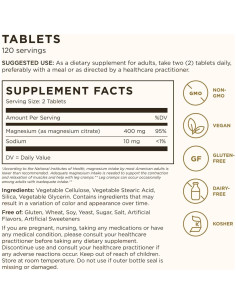 Citrato de Magnesio Solgar 120 Tabletas - Huesos Saludables 2