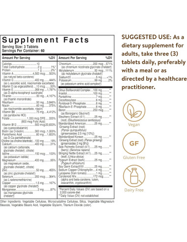 Solgar Male Multiple 180 Tabletas - Multivitamina Vegana para Hombres