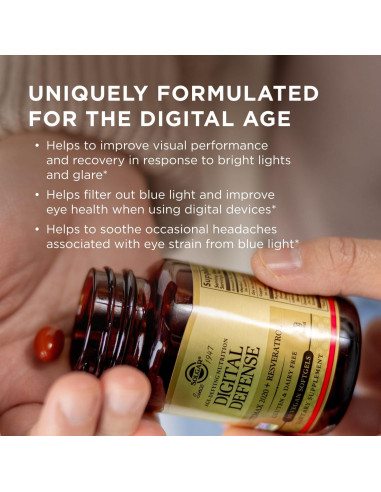 Suplemento Ocular Digital Defense Solgar 30 Cápsulas