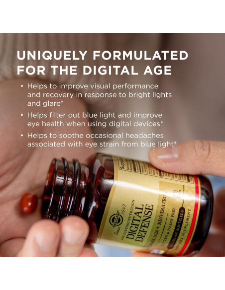 Suplemento Ocular Digital Defense Solgar 30 Cápsulas