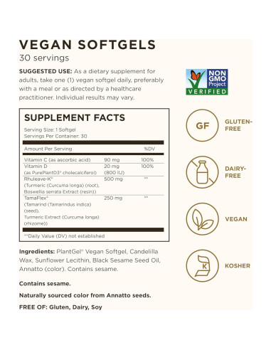 Suplemento Solgar Joint Ease 30 Cápsulas para Articulaciones