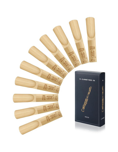 Reed de Clarinete Bb Jeeue 10PCS Fuerza 2.5 Caña Premium