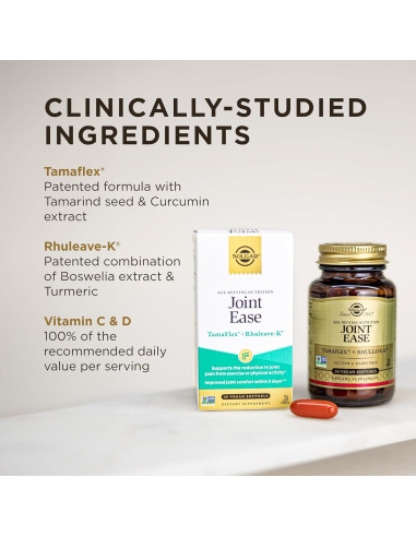 Suplemento Solgar Joint Ease 30 Cápsulas para Articulaciones