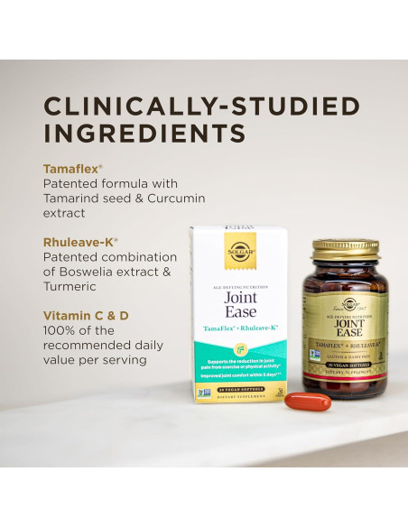 Suplemento Solgar Joint Ease 30 Cápsulas para Articulaciones