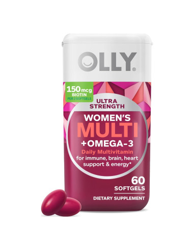 OLLY Multivitaminas Suaves para Mujeres 60 Unidades Omega-3
