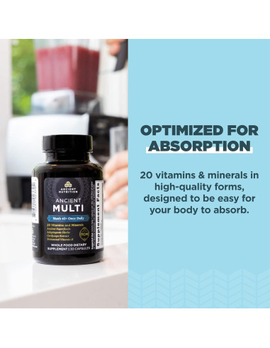 Multivitamínico para hombres 40+ Nutrición Antigua 30 cápsulas