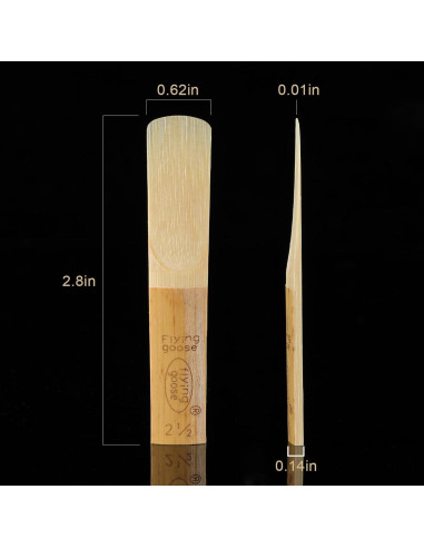 Reed de Clarinete Bb Jeeue 10PCS Fuerza 2.5 Caña Premium