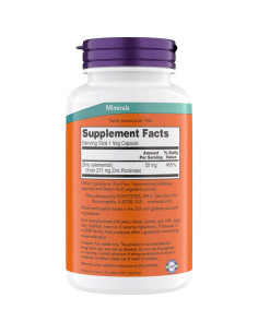 Suplemento Picolinato de Zinc 50 mg Now - 240 Cápsulas Veganas 2