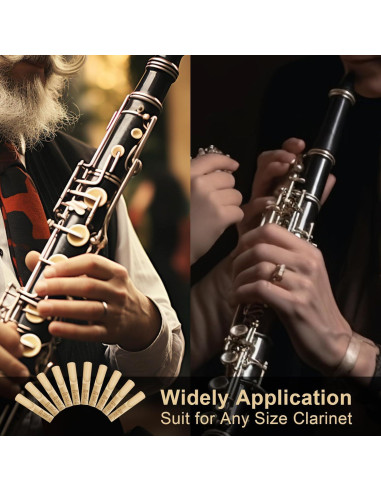 Reed de Clarinete Bb Jeeue 10PCS Fuerza 2.5 Caña Premium