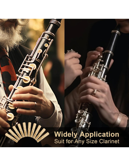 Reed de Clarinete Bb Jeeue 10PCS Fuerza 2.5 Caña Premium