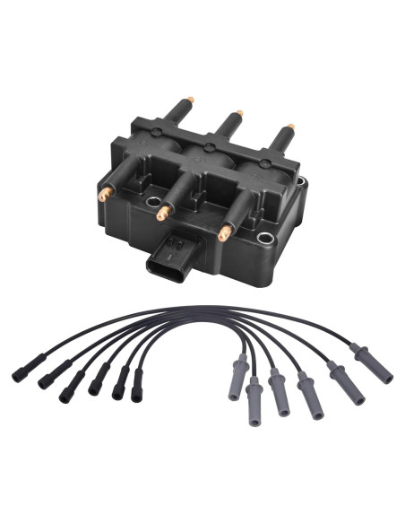Bobina de Encendido ENA + Cables de Bujía para Dodge/VW