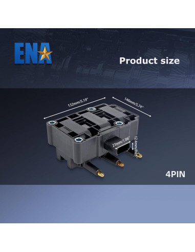 Bobina de Encendido ENA + Cables de Bujía para Dodge/VW