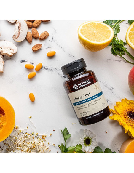 Mega-Chel Nature's Sunshine 120 Tabletas Suplemento Mineral