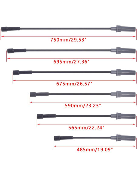 Bobina de Encendido ENA + Cables de Bujía para Dodge/VW