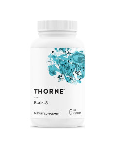 Suplemento de Biotina Thorne 60 Cápsulas - Vitamina B7 para Cabello, Uñas y Piel