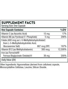 Suplemento de Hierro Thorne Ferrasorb 36 mg - 60 Cápsulas 2
