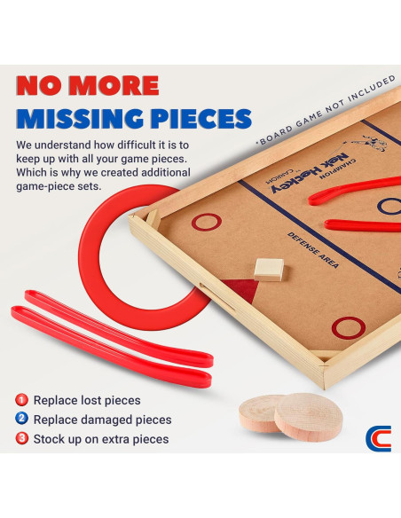 Juego de Carrom Champion Nok Hockey - 2 Palos y 2 Pucks