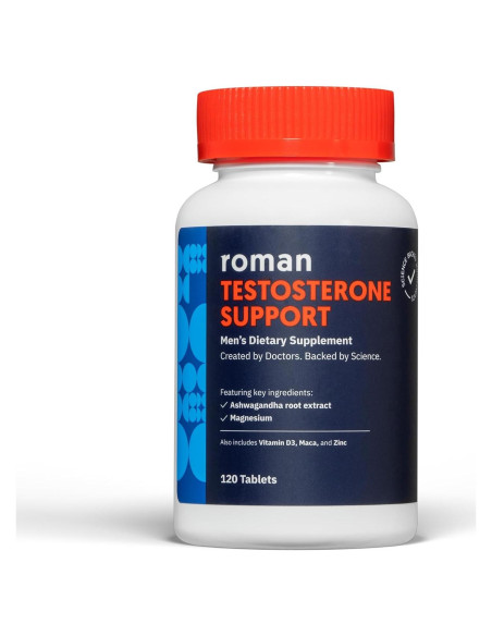 Suplemento de Testosterona ROMAN con Ashwagandha 120 Tabletas