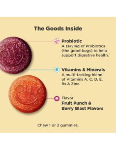 Gomas Multivitaminas y Probioticos OLLY Kids 120 Conteo 2