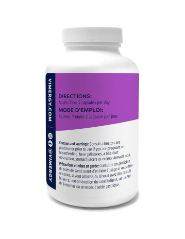 Vimergy Magnesio Glicinato 180 Cápsulas - Apoyo Estrés y Corazón