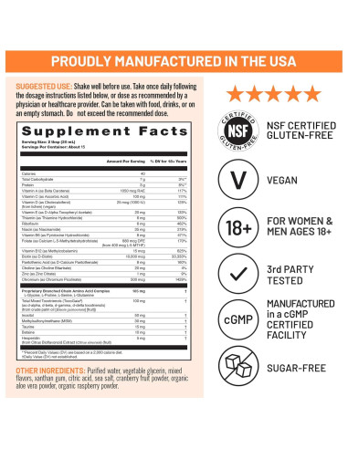 Multivitamina Líquida NatureWise 444 ml Crecimiento Cabello