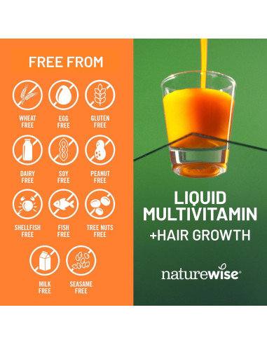 Multivitamina Líquida NatureWise 444 ml Crecimiento Cabello