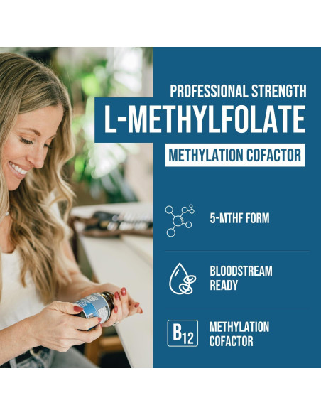 L-Metilfolato 15mg + Metil B12 - 60 Cápsulas - Triquetra Health