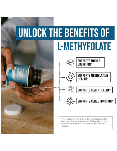 L-Metilfolato 15mg + Metil B12 - 60 Cápsulas - Triquetra Health