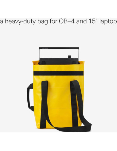 Bolsa de hombro Teenage Engineering OB-4 y laptop 15" amarilla