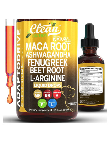 Gotas Líquidas de Raíz de Maca Clean Nutra 45ml - Suplemento Multivitamínico
