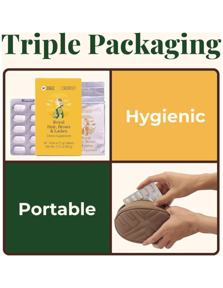 Suplemento Crecimiento Cabello Heebin Biotina 4000 mcg 60 Tabletas