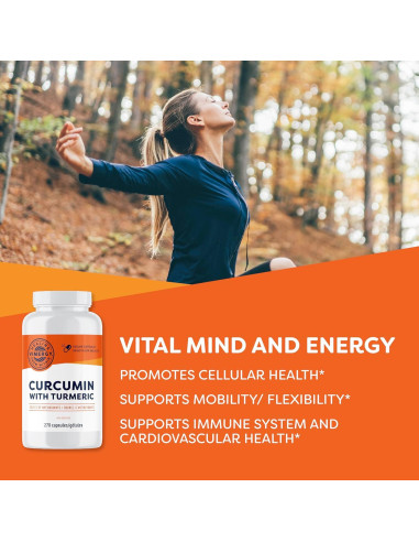 Cápsulas de Curcumina Vimergy 270 ct - Salud Ósea y Cerebral
