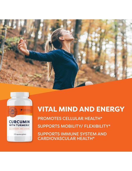 Cápsulas de Curcumina Vimergy 270 ct - Salud Ósea y Cerebral