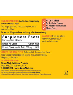 Vitamina C 500 mg Nature Made con Escaramujo - 130 Comprimidos 2