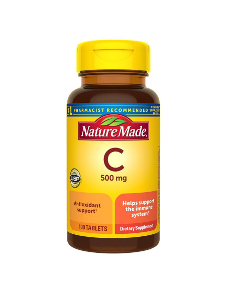 Nature Made Vitamina C 500 mg - Suplemento Inmunológico 100 Tabletas