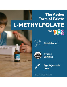 Methylfolato Orgánico para Niños Triquetra Health 30 ml 2