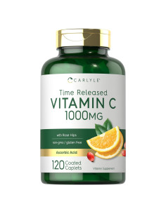 Carlyle Vitamina C 1000mg 120 Tabletas Vegetariano con Rosa Mosqueta