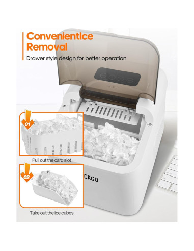 Fabricador de Hielo JOYPLANET 33 kg/día 9 Cubos en 6 Min