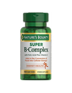 Complejo B Super Nature's Bounty con Ácido Fólico y Vitamina C 300 Tabletas