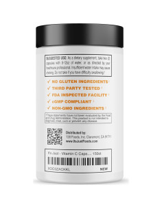 Suplemento de Vitamina C 1000mg 138 Foods - 150 Cápsulas Veganas 2