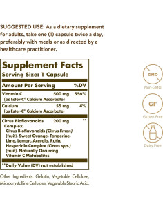 Solgar Ester-C Plus 500 mg Vitamina C Suave 90 Cápsulas 2