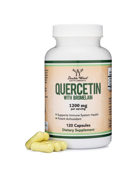 Quercetina con Bromelina 120 Cápsulas Double Wood 1200mg