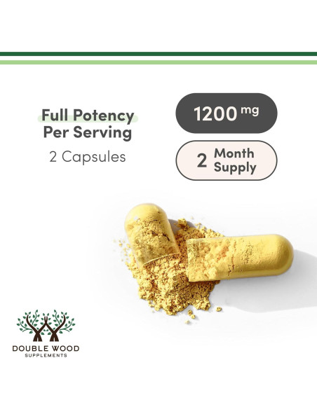 Quercetina con Bromelina 120 Cápsulas Double Wood 1200mg