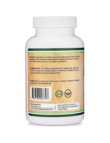 Quercetina con Bromelina 120 Cápsulas Double Wood 1200mg