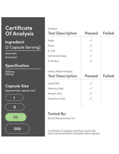 Quercetina con Bromelina 120 Cápsulas Double Wood 1200mg