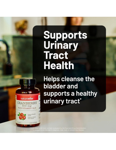 NatureWise Pastillas de Arándano 60 Cápsulas - Salud Urinaria