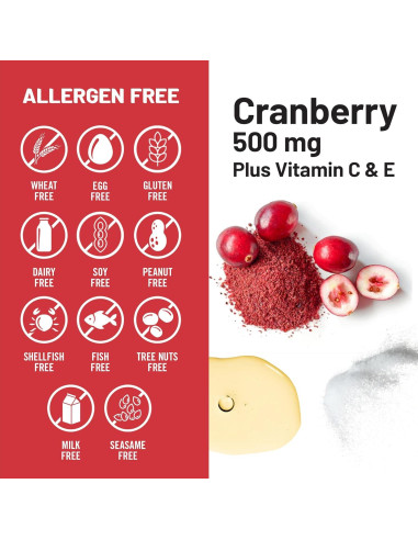 NatureWise Pastillas de Arándano 60 Cápsulas - Salud Urinaria