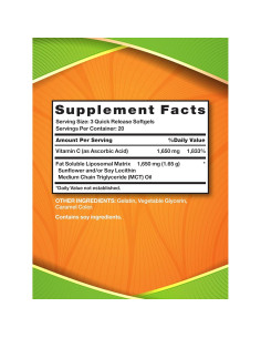 Vitamina C Liposomal Verdad de la Naturaleza 1650mg 60 Gelatinas 2