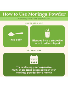 Polvo de Moringa Organic India 226.8 g - Superalimento Vegano 2